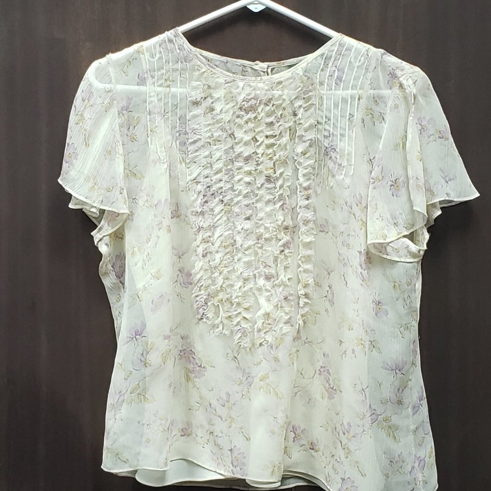 LAUREN Ralph Lauren 100% Silk Top With Cami